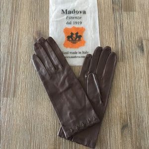 Leather gloves from Italy - Brown